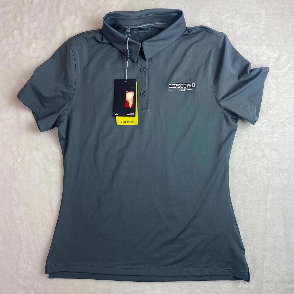 Lipscomb Golf Women's Polo Size Small Gray Under Armour Heat Gear UPF 30 NWT